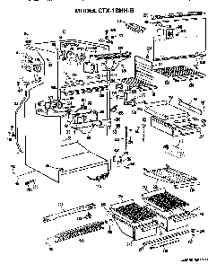 Cabinet Parts Diagram and Parts List for CTX18HHB  Hotpoint Refrigerator
