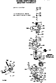 Transmission Diagram and Parts List for WWP1180GGB  General Electric Washer