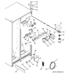 Fresh Food Section Diagram and Parts List for GSS22IFPACC  General Electric Refrigerator