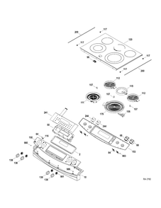 CONTROL - COOKTOP Diagram and Parts List for JCSP46SR1SS  General Electric Range