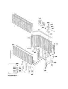 Sealed System Diagram and Parts List for AZ61H12EACW3  General Electric Air Conditioner