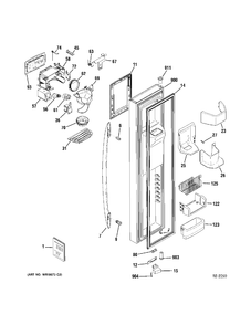 FZ DOOR Diagram and Parts List for PSS26MSRBSS  General Electric Refrigerator