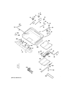 Gas & Burner Parts Diagram and Parts List for JGB650DEF2BB  General Electric Range