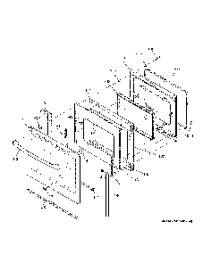 Door Diagram and Parts List for PB935BP5TS  General Electric Range