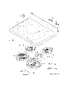 Cooktop Diagram and Parts List for JBS86SP1SS  General Electric Range
