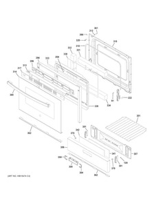 Door & Drawer Parts Diagram and Parts List for JGBS66REK1SS  General Electric Range