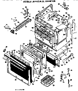 Body Diagram and Parts List for JSP48GJ8  General Electric Range