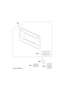 Door Parts Diagram and Parts List for ZSC2201J2SS  General Electric Microwave