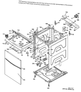 Cabinet 5 Diagram and Parts List for PFE29PSDSS  General Electric Refrigerator
