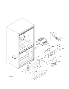 FUNCTIONAL PARTS FZ Diagram and Parts List for PFSF0MFZJBB  General Electric Refrigerator
