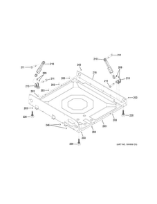 Base Pan Diagram and Parts List for GFW480SPK0DG  General Electric Washer