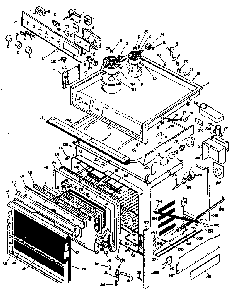 Body Section Diagram and Parts List for JMC27G0J3  General Electric Range