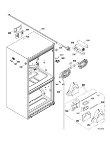 Ff Section Diagram and Parts List for PGS25SKEAFSS  General Electric Refrigerator