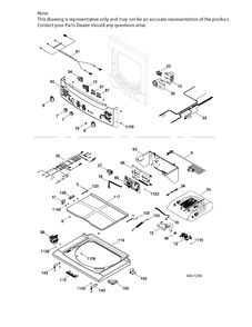 LID & CONTROLS Diagram and Parts List for GUAP270EM4WW  General Electric Dryer