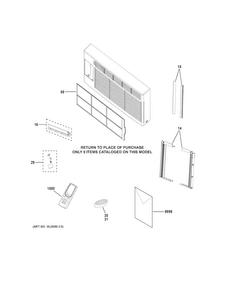 Room Air Conditioner Diagram and Parts List for AEZ12AVL2  General Electric Air Conditioner
