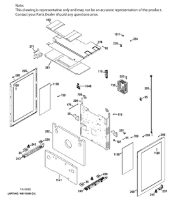 BODY PARTS Diagram and Parts List for PCGB950SEF3SS  General Electric Range