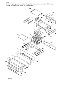 DRAWER PARTS Diagram and Parts List for PCS940SF3SS  General Electric Range