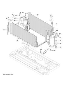 Sealed System Diagram and Parts List for AZ45E09DAMW2  General Electric Air Conditioner