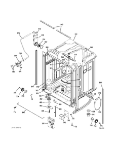 BODY PARTS Diagram and Parts List for GDWF160V10SS  General Electric Dishwasher