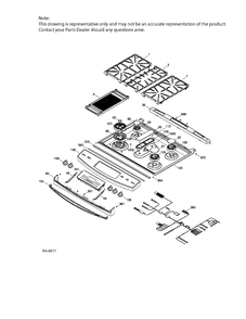 Part Location Diagram of WS01F07656 GE HARNESS MAIN