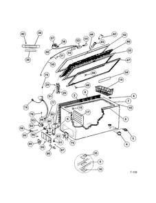 FREEZER Diagram and Parts List for 81580  General Electric Freezer
