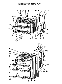 Doors Diagram and Parts List for TBX18LGC  General Electric Refrigerator