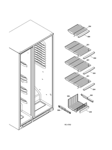FZ SHELVES Diagram and Parts List for GSHS9NGYBCSS  General Electric Refrigerator
