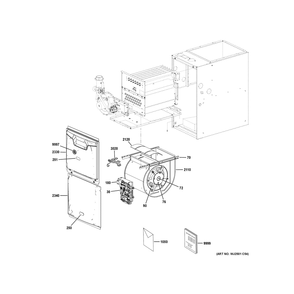 Part Location Diagram of 623653-04U GE BTM DOOR C-WIDTH 90% UF VEST-(