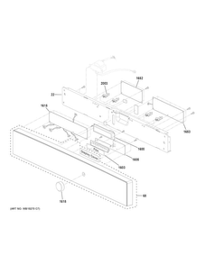 Control Parts Diagram and Parts List for PWB7027EL1ES  General Electric Microwave