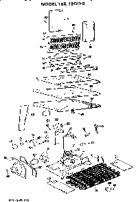 Unit Parts Diagram and Parts List for TBX18DHB  General Electric Refrigerator