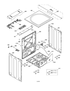 CABINET Diagram and Parts List for GFMS145ED0MP  General Electric Dryer