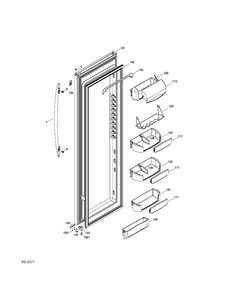 Part Location Diagram of WR12M1007 GE HANDLE
