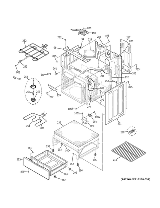 Part Location Diagram of WB34X32059 GE Main Back Cover