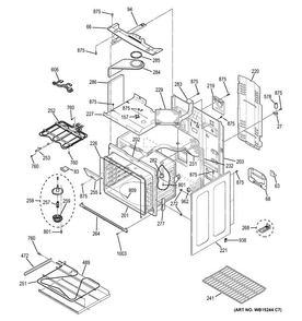 Body Parts Diagram and Parts List for PHB920SJ2SS  General Electric Range