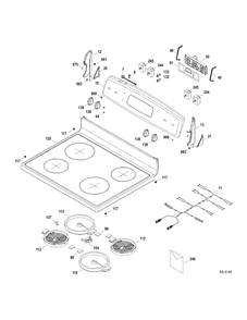 CONTROLS-COOKTOP Diagram and Parts List for JCBP630DT1WW  General Electric Range