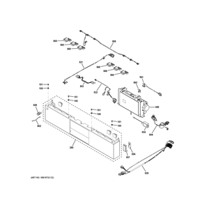Control Panel Diagram and Parts List for ZHP304ETV2SS  General Electric Wall Oven