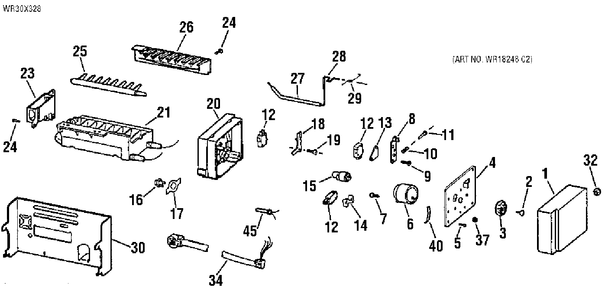 Part Location Diagram of WR2X9346 GE DISCONTINUED