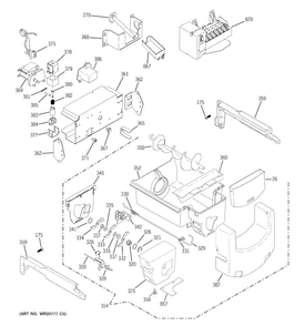 Ice Maker & Dispenser Diagram and Parts List for GSS23HSHBCSS  General Electric Refrigerator