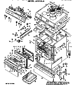 Replacement Parts Diagram and Parts List for JSP27J6  General Electric Range