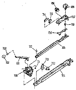 Latch mechanism Diagram and Parts List for 3639878911KS  Kenmore Range