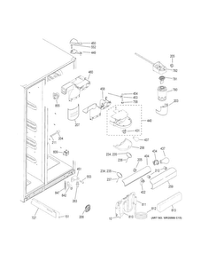 Fresh Food Section Diagram and Parts List for GSS25GSHFCSS  General Electric Refrigerator