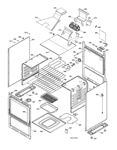 BODY PARTS Diagram and Parts List for JCAP760BM2BB  General Electric Range
