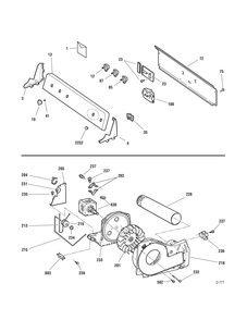 CONTROLS Diagram and Parts List for GTMN500EM1WS  General Electric Dryer