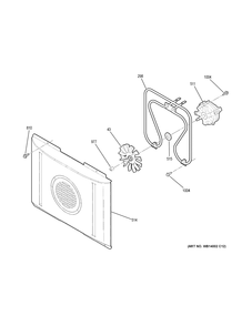 CONVECTION FAN Diagram and Parts List for PB980SJ3SS  General Electric Range