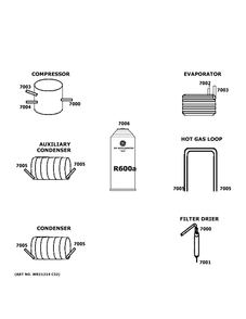 Lokring Connectors Diagram and Parts List for CCP06BP4PBW2  General Electric Wine and Beverage Cooler