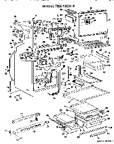 Cabinet Parts Diagram and Parts List for TBX18ZHB  General Electric Refrigerator