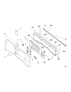 CONTROL PANEL Diagram and Parts List for GFMN100EL0WW  General Electric Dryer