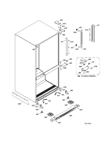 HINGE PARTS Diagram and Parts List for GDSC0KBXERWW  General Electric Refrigerator