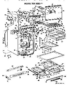 Cabinet Parts Diagram and Parts List for TBX20ZGB  General Electric Refrigerator