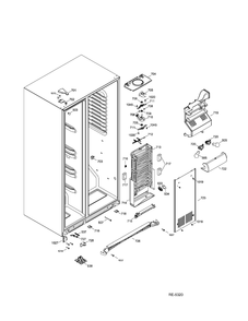 FZ FUNCTIONAL PARTS Diagram and Parts List for DSRS5KGXIFGS  General Electric Refrigerator